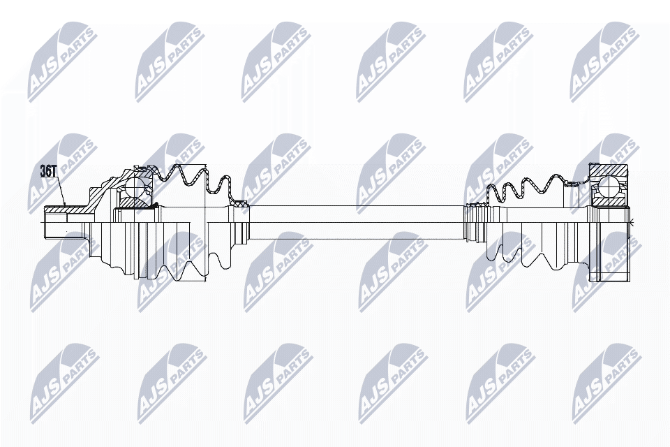 N.T.Y. NPW-VW-057.NTY Drive Shaft for AUDI,SEAT,SKODA,VW