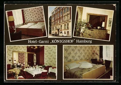 AK Hamburg, Hotel-Garni Königshof H. u. U. Baecker, Pulverteich 18 