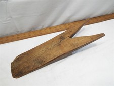 Antique Primitive Wooden Boot Jack Shoe Horn Tool Scraper Wood Heel Lift Camp