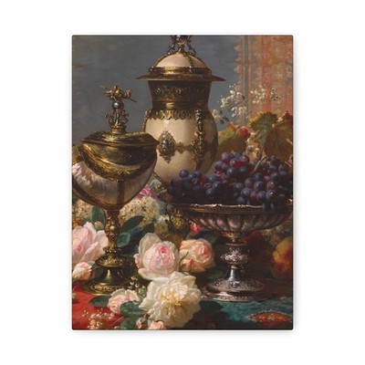 Jean-Baptiste Robie (1821-1910) A Still Life with Roses - Canvas Wall Art