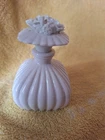 Vintage White Milk Glass Perfume Bottle Decorative Stopper
