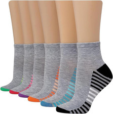 Women'S 6-Pair Comfort Fit Ankle Socks