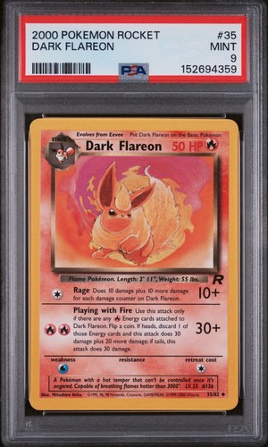 Dark Flareon (Unlimited) graded PSA 9 for sale on eBay