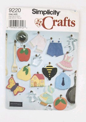 Crafts Simplicity 9220 Pot holders Trivets 2000 vtg Sewing Pattern