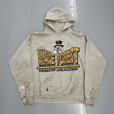 Vintage 90s Wake Forest University Paint Splatter Boxy Hoodie 1990s