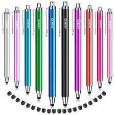 Stylus Pens for Touchscreens,MEKO 10 Pack Thin 6mm 10 pack, multicolored