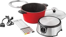 Starfrit The Rock Elektrisches Fondue 13-teiliges Set - 3L - Nestbare Komponenten -... 