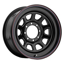 Pacer 342b Daytona 16x10 8x165.1 Et-25 Black Wred Blue Pin Stripes Qty Of 1