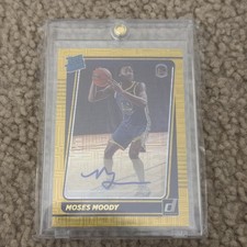 2021-22 Panini Donruss Rated Rookie Moses Moody #234 Choice Gold Signatures /10