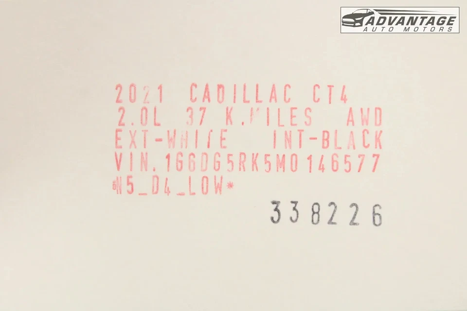 Cadillac CT4 2020-2025 TABLERO SALPICADERO LUZ LÁMPARA CORTESÍA 84805569 OEM Foto 4 de 4