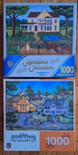Master Pieces 2-Puzzle Lot: "Charlotte's House" & "The Children's Parade"
