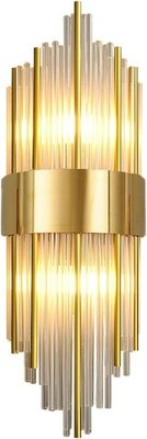 Luxus Kristall Wandleuchte, moderne Goldoptik, 60 cm LED Leuchte