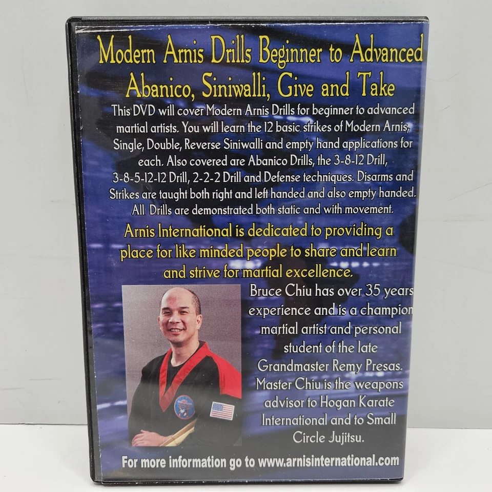 Bruce Chiu's Modern Arnis Drills Beginner To Advanced Abanico Siniwall DVD RARE! - Image 2 of 4