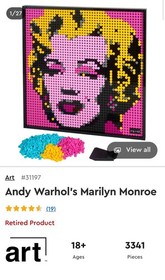 LEGO Art 31197 : Andy Warhol's Marilyn Monroe , Retired Sealed Set