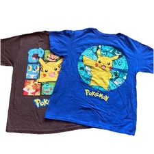 Pokemon Pikachu Characters Graphic Short Sleeve T-Shirts Kids Size Medium