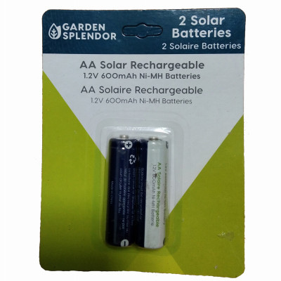 Solar Rechargeable Batteries, AA, 2-Pk. -830-1902-image