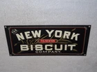 VINTAGE NEW YORK BISCUIT COMPANY FIG NEWTON PORCELAIN METAL 🍬CANDY GAS OIL SIGN