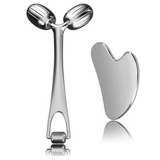 Gua Sha Facial Tools and Face Roller Set, Facial Massage Tool for Women  s Ski...