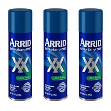 Arrid XX Extra Dry Ultra Clear Aerosol Deodorant Ultra Fresh - 6 oz Pack of 3