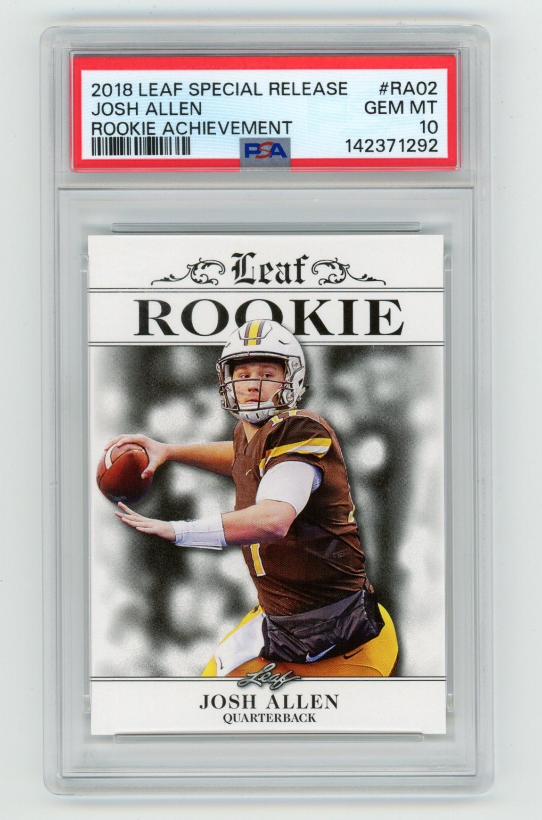 Josh Allen Leaf Special Release Rookie Achievement #RA02 Base