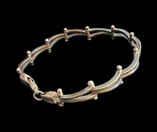 Sterling Silver 925 Bracelet Link Lobster Clasp Modern Classy