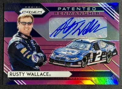 2020 Panini Prizm Patented Penmanship Pink Auto Rusty Wallace 20/25 PP-RW NASCAR