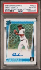 2021 PANINI DONRUSS OPTIC RR SIGNATURES #RRSJC JAZZ CHISHOLM 38/99 PSA 10 AUTO