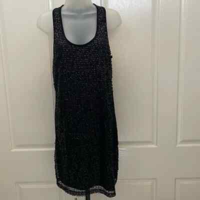 blue dress for baby girl Liza Sequin Long Tank Dress Black main image 1