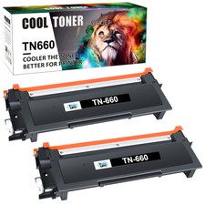 2PK TN-660 Toner Cartridge Compatible With Brother TN630 HL-L2380DW MFC-L2680W