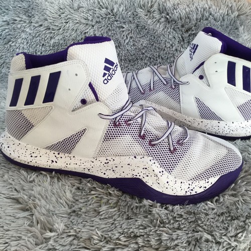 Baloncesto Adidas Crazy rebote Deportivo Hombre Talla 19 Zapatos b39306  Blanco Violeta | eBay