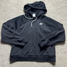Nike Hoodie Sweatshirt Hoodie Cropped Womens Small Black