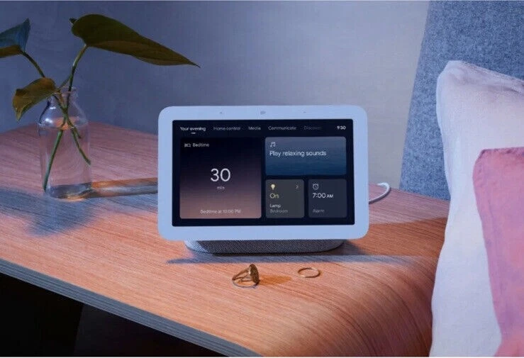 Google Nest Hub 7” Smart Display with Assistant (2nd Gen) Chalk - New Sealed - Image 4 of 4