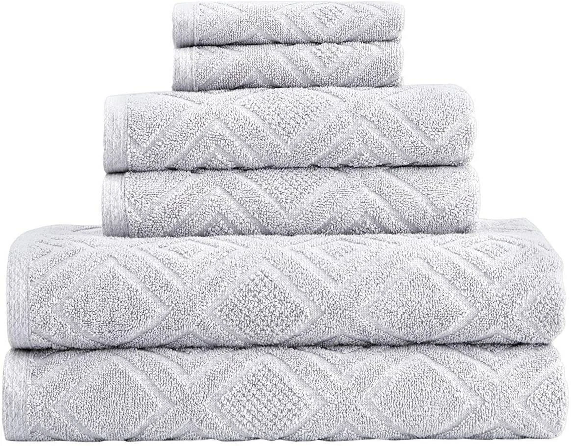 Classic Turkish Towels Luxury 6 Piece Cotton Bath Towel Set - Made with  100% Tur