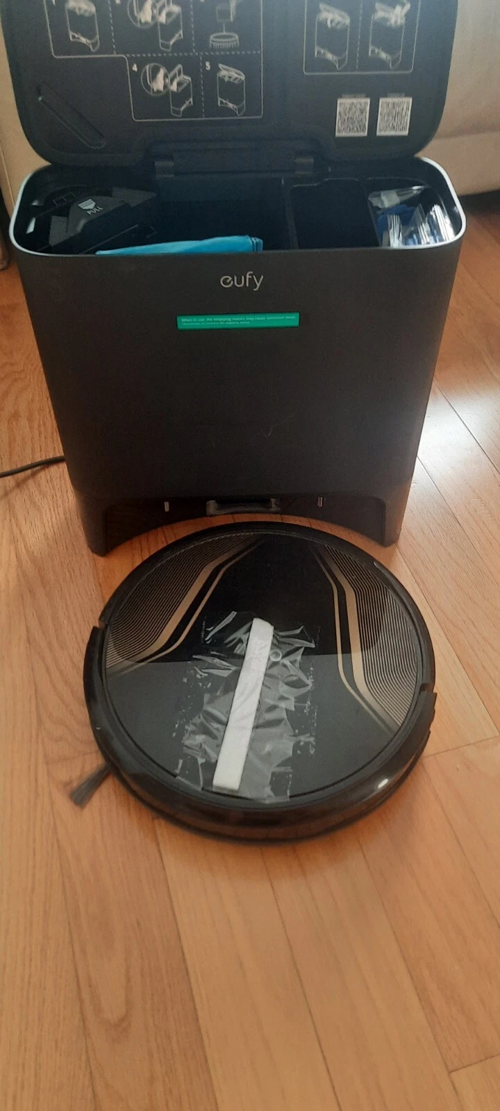eufy robovac G40+ all in one smart cleaning robot. Comes with extra accessories