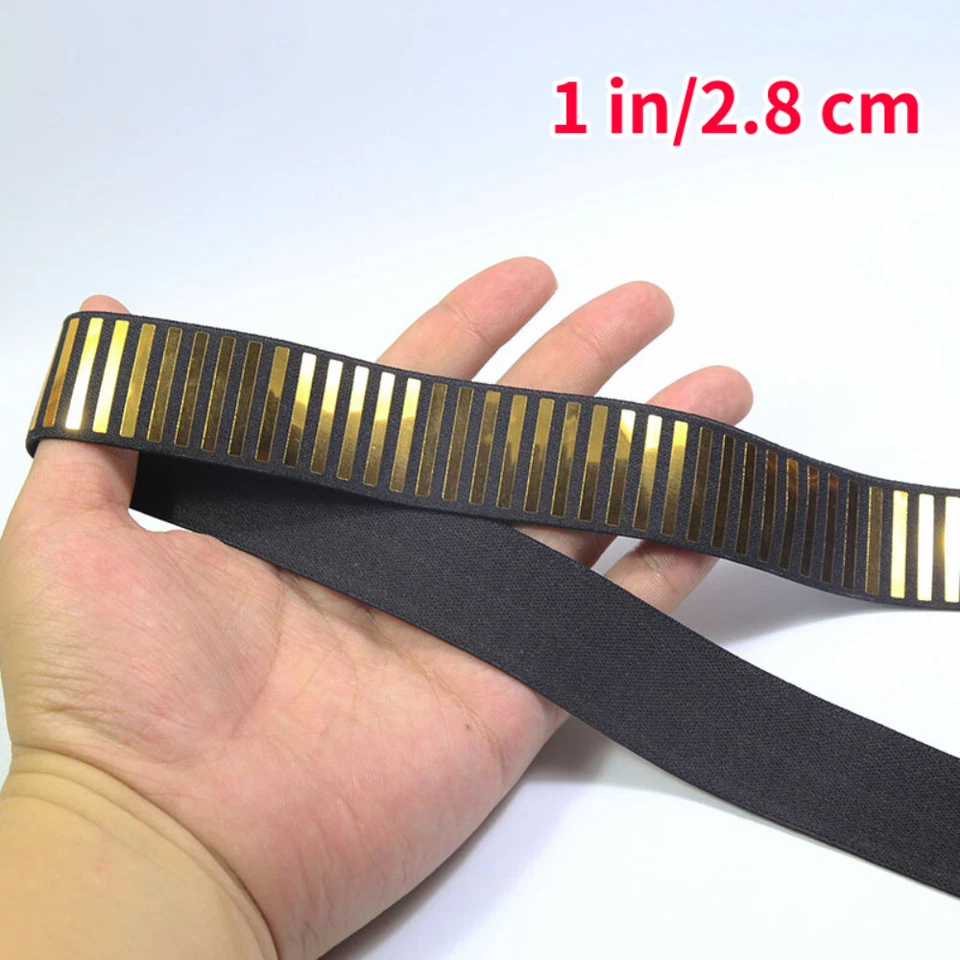 Olografici Fascia Elastica Bordura Nastro Sbieco Corda Ampio Cucito Fai Lucido - Immagine 4 di 4