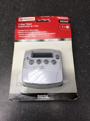 Utilitech 7 Day Timer Indoor Digital #0608803 M22B