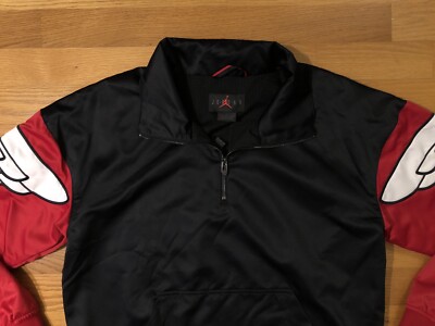 NIKE / Air Jordan Classic Wings/ジャケット/M/ポリエステル/BLK/AO0406-011// New S Nike Air Jordan 1 Wings 1/4 Zip Jacket Black Red Chicago