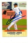 Carson Lance 2018 Connecticut Tigers auto signed team rookie card Katy TX Lamar^