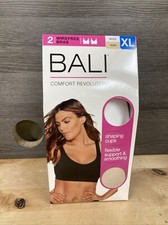 2 Bali Comfort Revolution Wire Free Shaping Bra White/Nude XL New