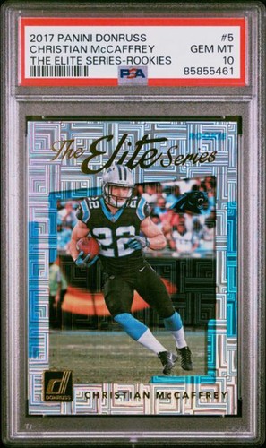 Christian McCaffrey [Rookies] #5 2017 Panini Donruss the Elite Series card