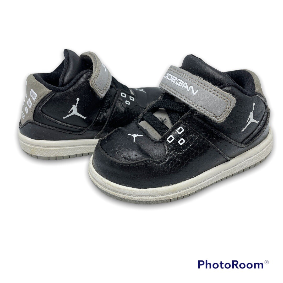 Nike Air Jordan Flight Low Toddler 5C Black and White 351028-033 Kids Boy  Baby