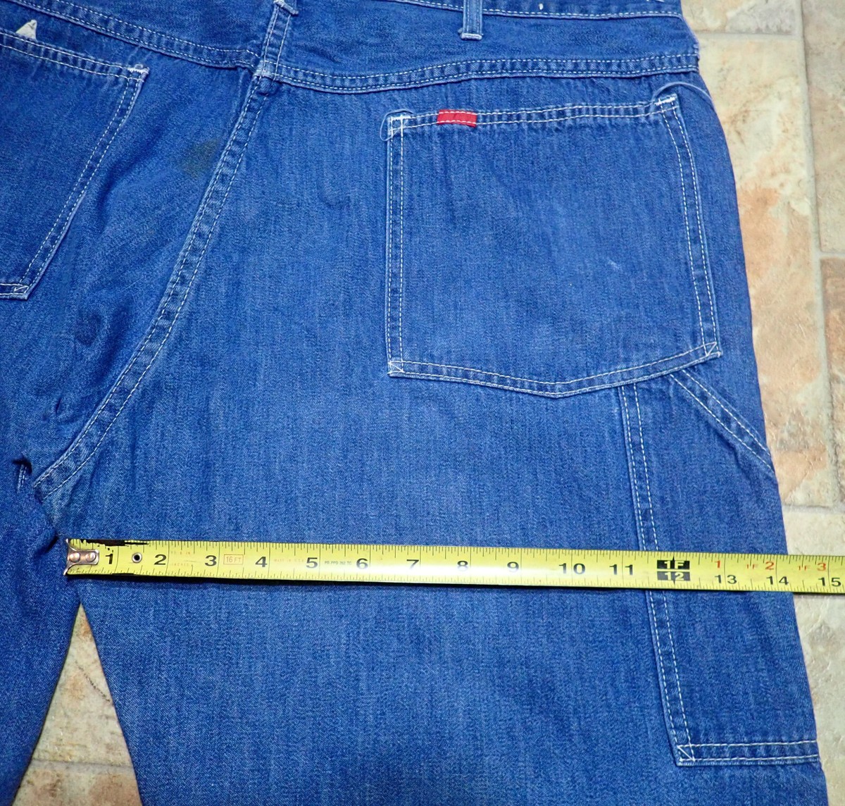 Vintage Big Smith Painters Pants 40x26 Blue Denim Carpenter Jean 