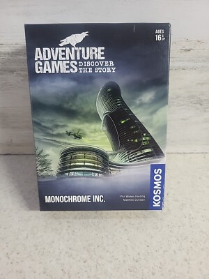 Monochrome Inc. 2019 Thames & Kosmos Adventure Games Fun Escape Room  COMPLETE