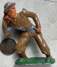 Vintage 1930's Lead Soldier Barclay Manoil Radio Man