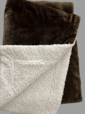 Little Miracles Chocolate Brown Plush Sherpa Baby Blanket