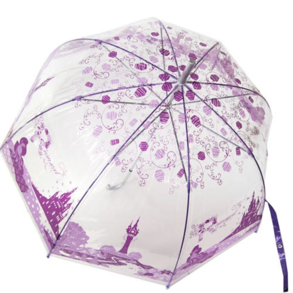 全新 迪士尼 长发公主 雨伞设计 透明 塑料 阳伞 来自日本 — 第 2/3 张图片