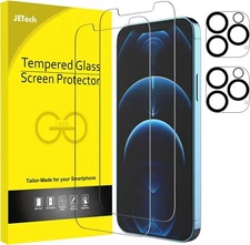 Screen Protector for iPhone 12 Pro 6.1-Inch with Camera Lens Protector