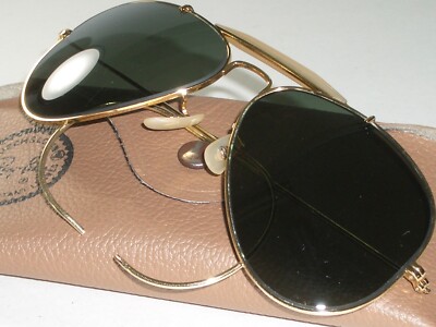 58[]14 B&L RAY-BAN USA L0216 G15 CABLE-WRAPS OUTDOORSMAN AVIATOR