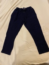 Polo Ralph Lauren Men's Drawstring Waist Lounge Pajama Pants Blue Sz L, Red Pony