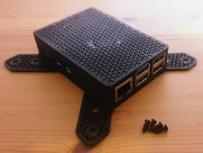 VESA mount Raspberry Pi 5 Slim Case for use with the official Active Cooler Pi5